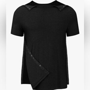 Stylish Black Tear-Away Men's Tee in Black